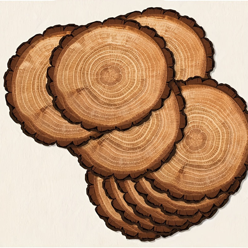 24pcs Vintage Wood Grain Paper Placemats, Decorative Disposable Napkins for Wedding, Birthday, Multipurpose Use - Eco-Friendly Paper Material, Perfect for Christmas, Halloween, Thanksgiving - Versatile Themed Napkin Set for S