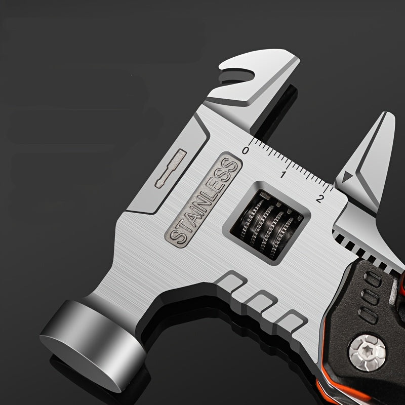 New Multifunctional Wrench, Hammer, Folding Pliers, Household Daily Maintenance, Vehicle Emergency Portable Tool, Camping Outdoor Combination Tool/1pc