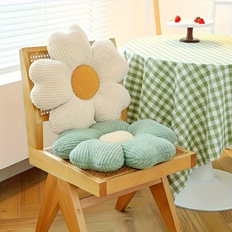 [1pc Breathable Flower Seat Cushion] 1pc Home Decorative Cushion, Breathable Flower Seat Cushion, Table Chair Cushion Floor Pillow For Sofa Couch Bed Office