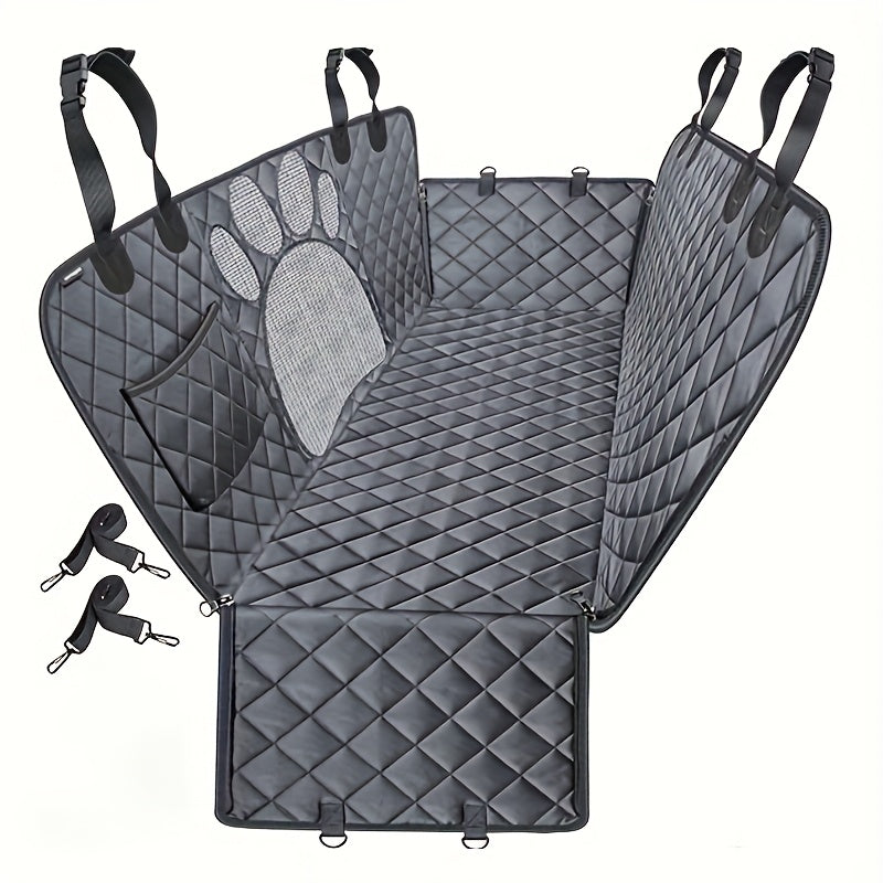 Dog Seat Cover, Pet Dog Seat Cover Hammock Heavy Duty Scratch Resistant Slip Durable Soft Pet Rear Seat Cover For Cars, Trucks And SUVs Pet Car Mat Open Net Waterproof Dog Car Seat Cushion Trunk Anti Slip Wear Resistant Pet S