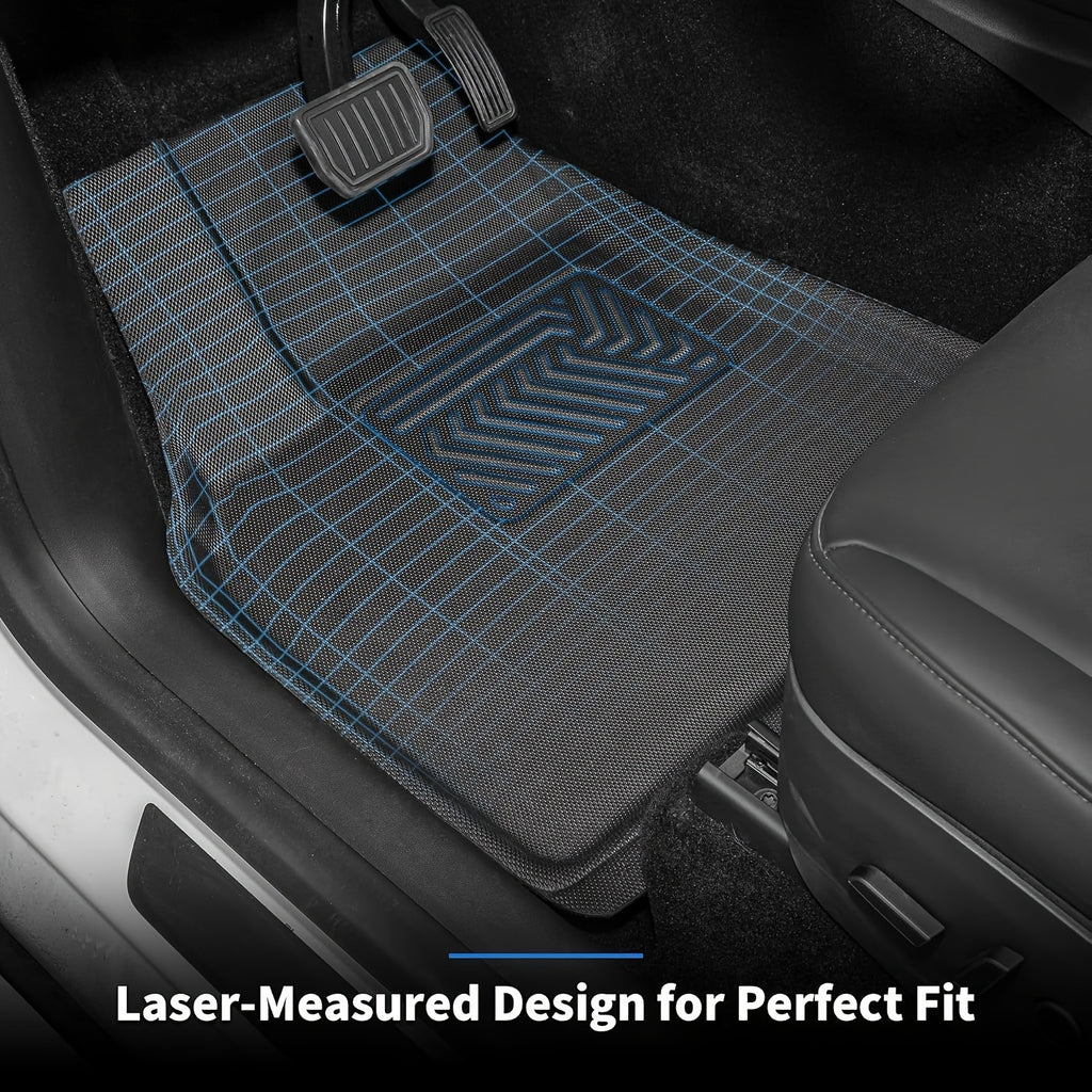 Floor Mats Fit for Tesla Model 3 Highland 2024, All Weather Waterproof Accessories for Model 3 Floor Mats, Rear Trunk Mat Cargo Liners