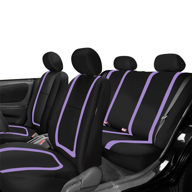 Car Seat Covers Full Set, Gray Purple Black Blue Red Purple Car Seat Cushion  Car Seat Protector Car Decoration Airbag Safe