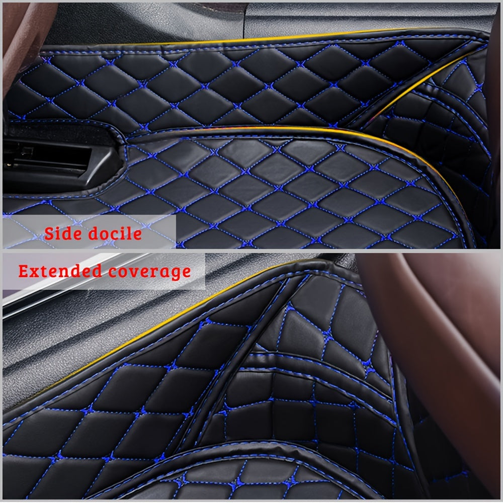 Car Floor Mats Compatible With BMW 3 Series GT 04-12 Full Covered All Weather Protection Waterproof Non-Slip PU Leather Black Red