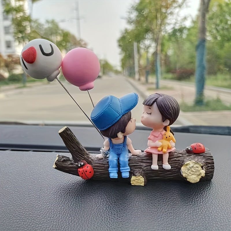 Cartoon Tree Fork Lovers Car Interior Decoration Confession Balloon for Car Lovers