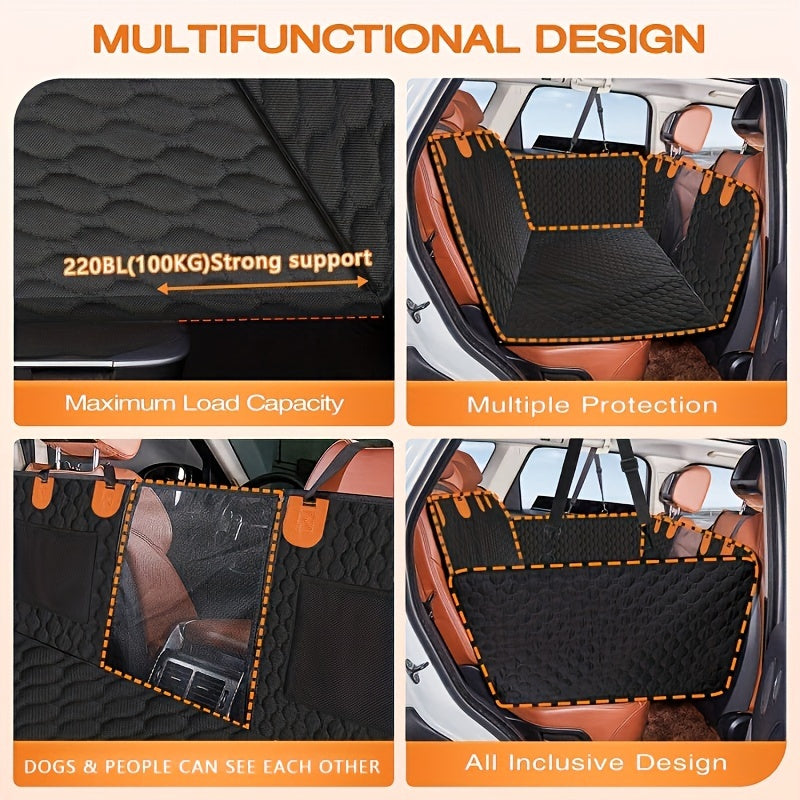 Ultimate Heavy-Duty Dog Car Seat Protector - Scratch-Resistant, Nonslip, Ultra-Durable & Soft Cushion for Full Back Seat Coverage - Perfect for Cars, SUVs, and Trucks