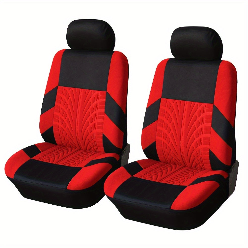 Quilted Car Seat Cover Set - Full Front & Rear Protection - Universal Fit for SUV, Sedan, Van - Airbag Safe, Premium Cloth, Durable & Stylish Design