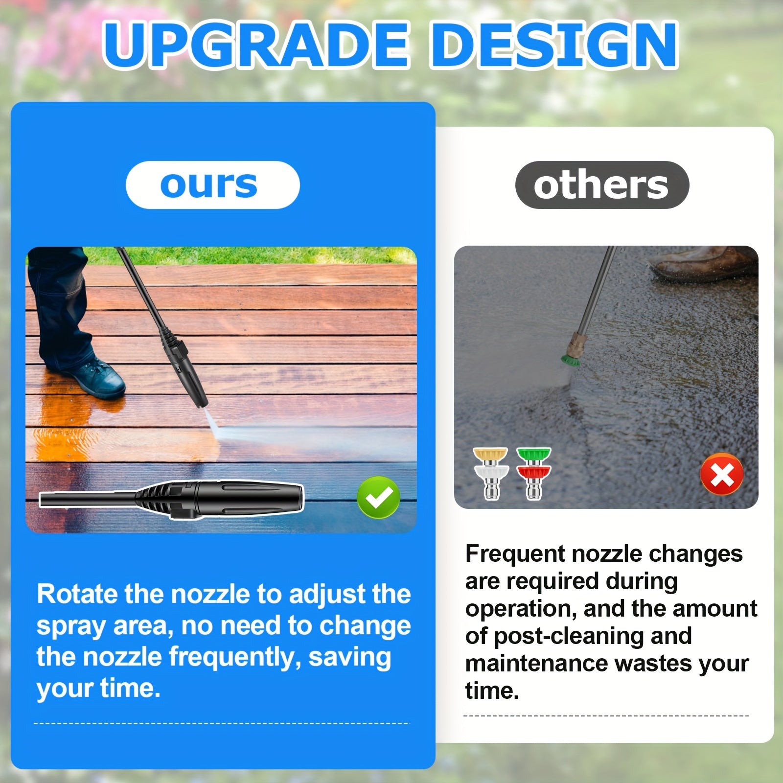 Power Washer, H4800 Pressure Washer 1800W Electric High Pressure Washer Professional Car Washer Cleaner Machine With With All-in-one Adjustable Nozzle & Hose For Patio Garden Yard Vehicle