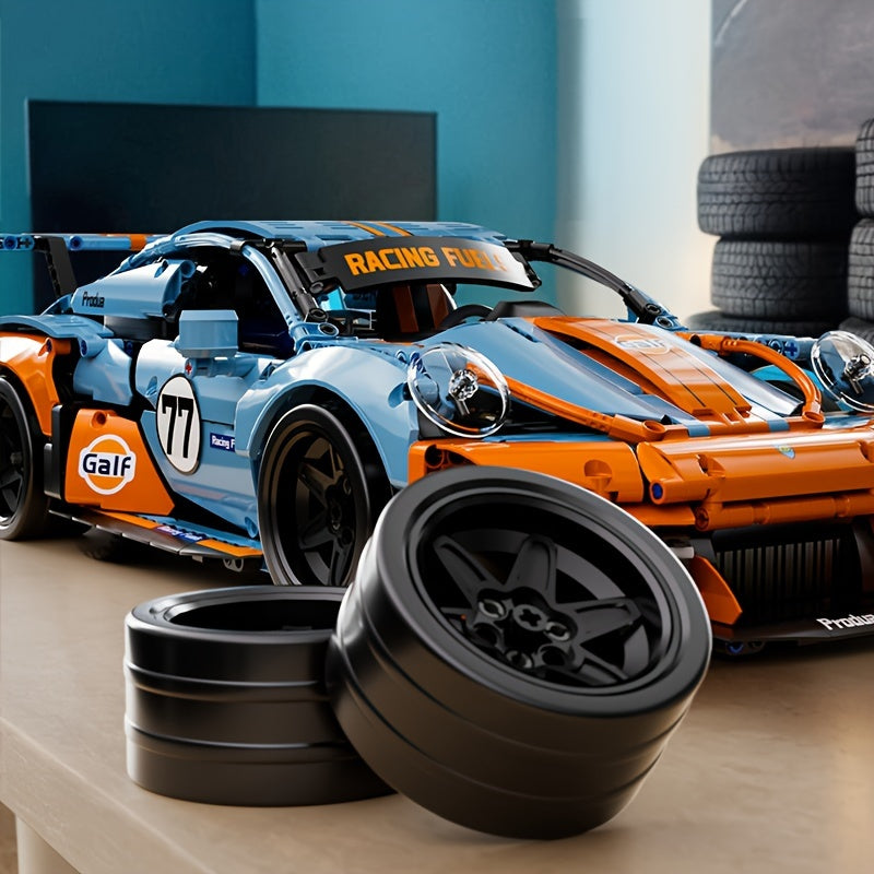 1623pcs Technic GT3 Super Racer Building Blocks Set, High-Detail Sports Vehicle Model, Durable ABS Plastic, Educational Assembly Kit, Adult Collectible Construction Toy, Ideal for Ages 14+