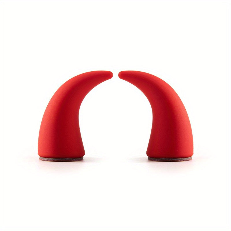 2pcs Mini Devil Horn Car Steering Wheel Decals - Cute & Creative Dashboard Accessories for Vehicle Air Vent