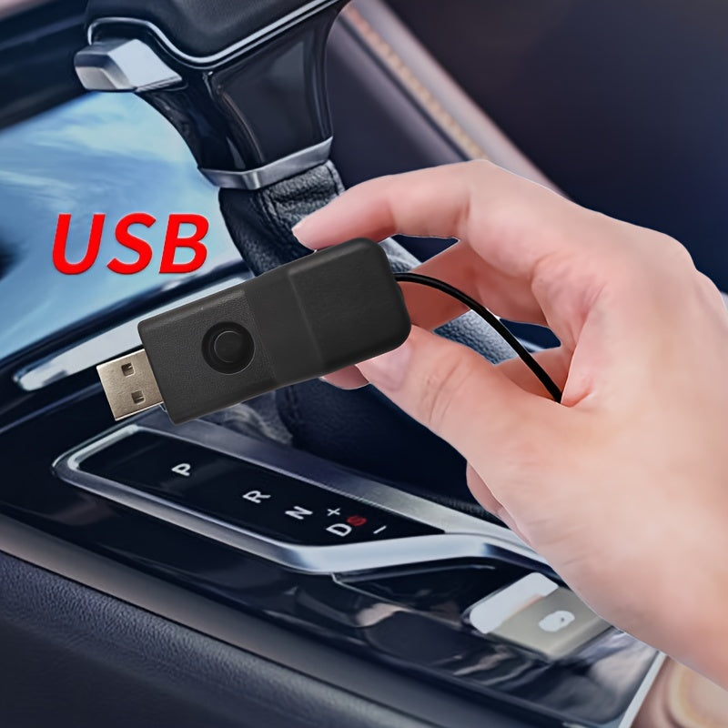 Flexible 200cm/79inch LED Strip Automobile Atmosphere Lamp - Car Interior Lighting Decoration Garland Wire Rope Tube Line Neon Light USB Drive