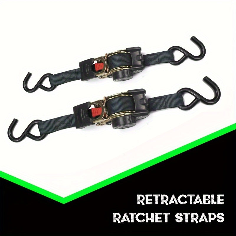 Auto motorcycle and off-road vehicle automatic telescopic ratchet belt go on road trip camping luggage fixed binding belt contraction artifact.