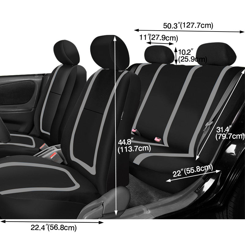 Car Seat Covers Full Set, Gray Purple Black Blue Red Purple Car Seat Cushion  Car Seat Protector Car Decoration Airbag Safe