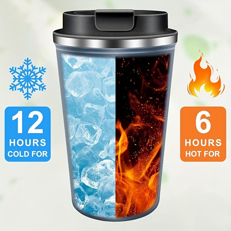 17.25oz Stainless Steel Insulated Travel Mug - Reusable Coffee Cup for Hot & Cold Beverages, Multipurpose, Eco-Friendly, Hand Wash, Ideal for Holidays & Graduation Gifts