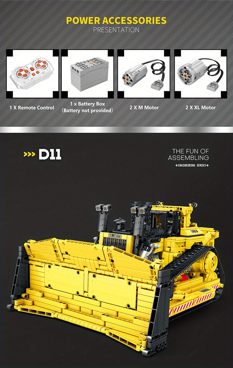 Reobrix 1988pcs Busy Construction Vehicle Blocks, Engineering Vehicle Building Block Assembly Model DIY Puzzle Assembling Building Blocks, Cool And Fun Vehicle Building Block Model Toys