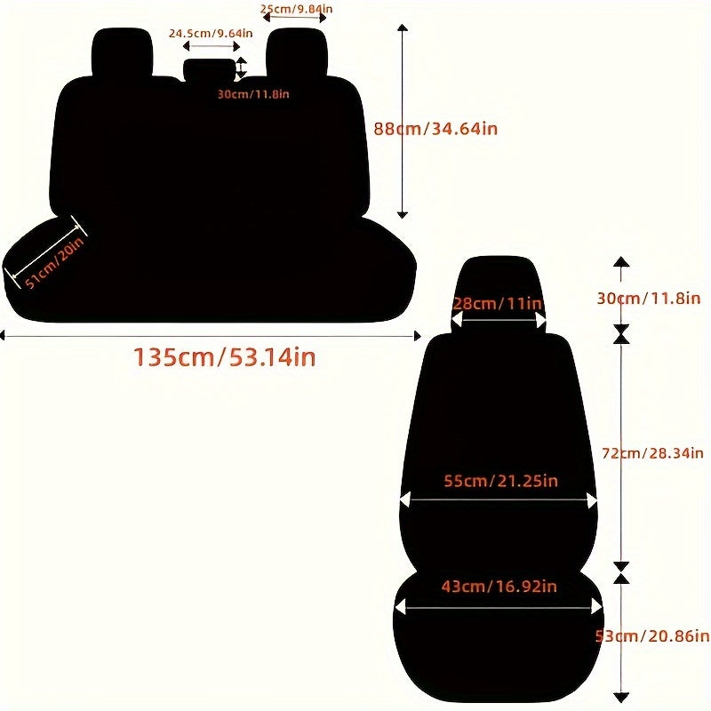 5 Seats Car Seat Cover, SUV Waterproof Set Full Set Car Seat Cushion, PU Leather Car Seat Cover, Universal Car Seat Cover Full Set