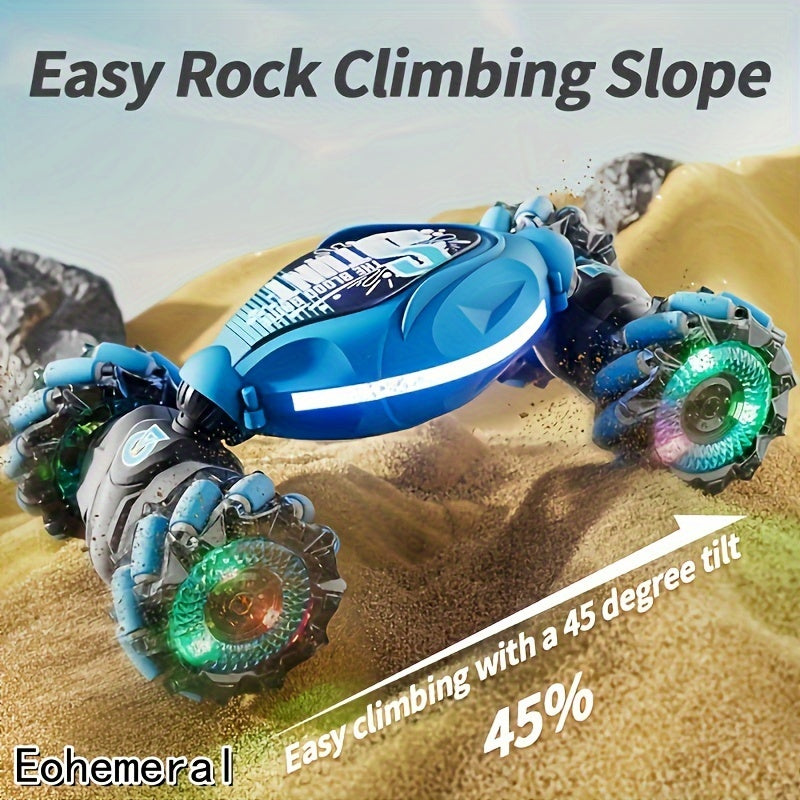 2.4G Remote Control Deformable 360 Degree Rotation Four-Wheel Drive Eohemoral Stunt Off-Road Vehicle Toy for Halloween, Christmas Gift