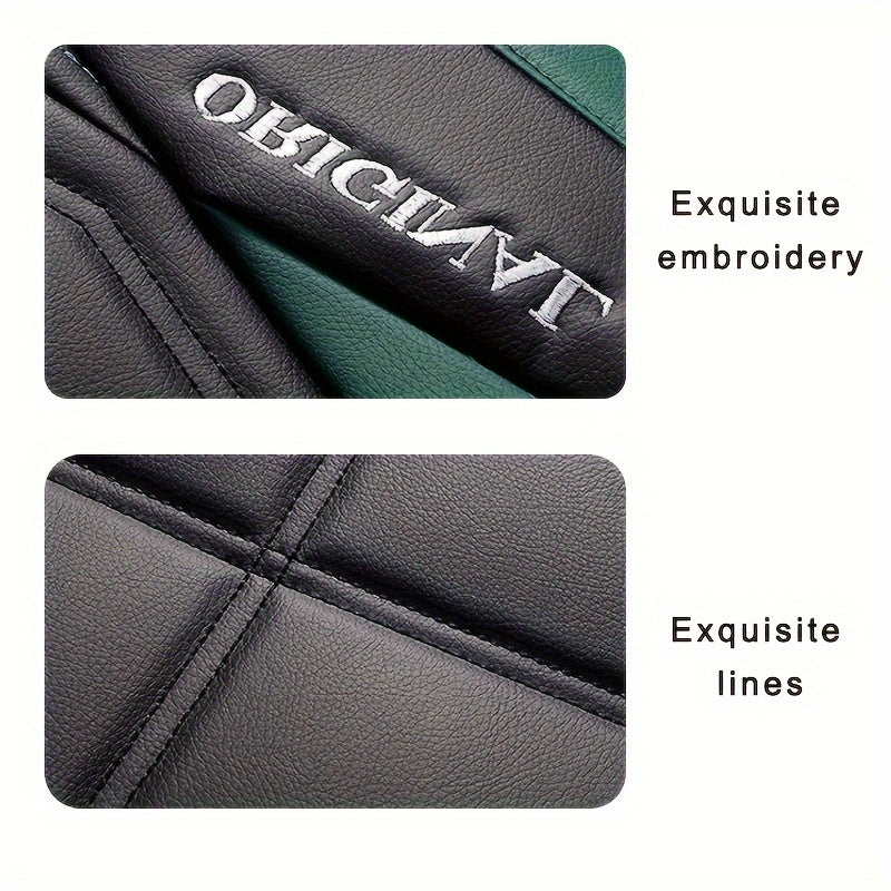 1pc PU Leather Car Seat Cover - Red & Black Design, Front Seat Protector for Sedan or SUV, Durable All-Season Cushion Mat with "Original" Print, Hand Wash or Dry Clean Only, Car Seat Protection | Modern Seat Cover | PU Leathe