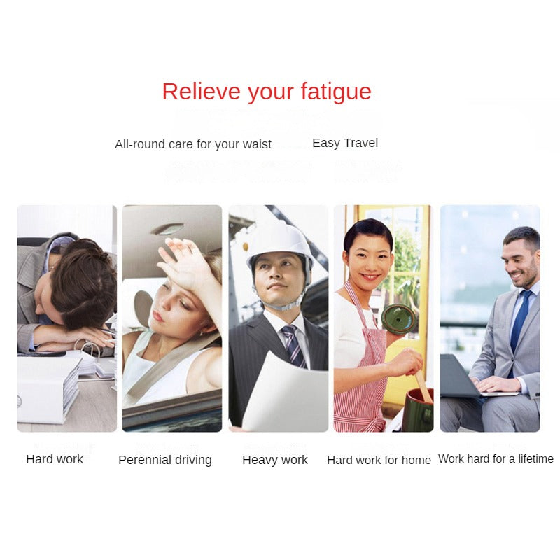 Car Lumbar Electric Massager, Red Pillow Car Interior Decoration, Ultra-fiber PU Leather Cushion For Car, Office