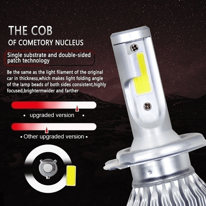Upgrade Your Car with 2pcs C6 LED Headlights - H7, H4, 9005, 9006, H8, H9, H11 - 6000K & 8000K Fog Lamp