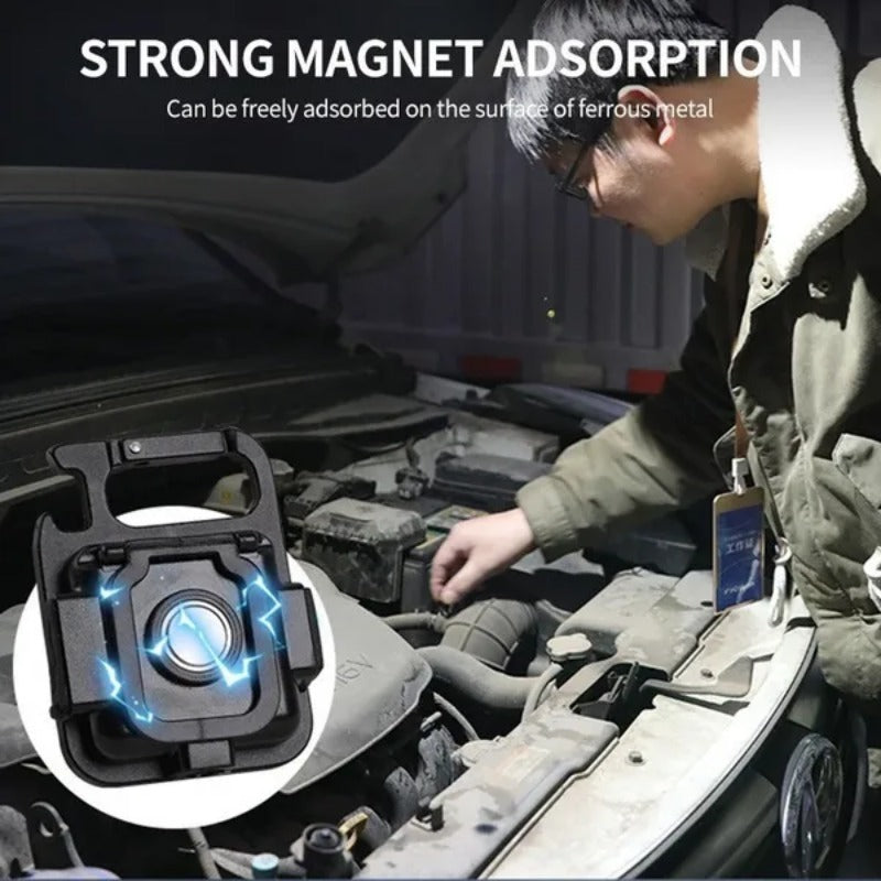 Ultra-Bright Mini LED Flashlight - Rechargeable, Compact Keychain Design - Multifunctional Work Light for Outdoor Adventures, Camping Excursions, and Car Emergencies