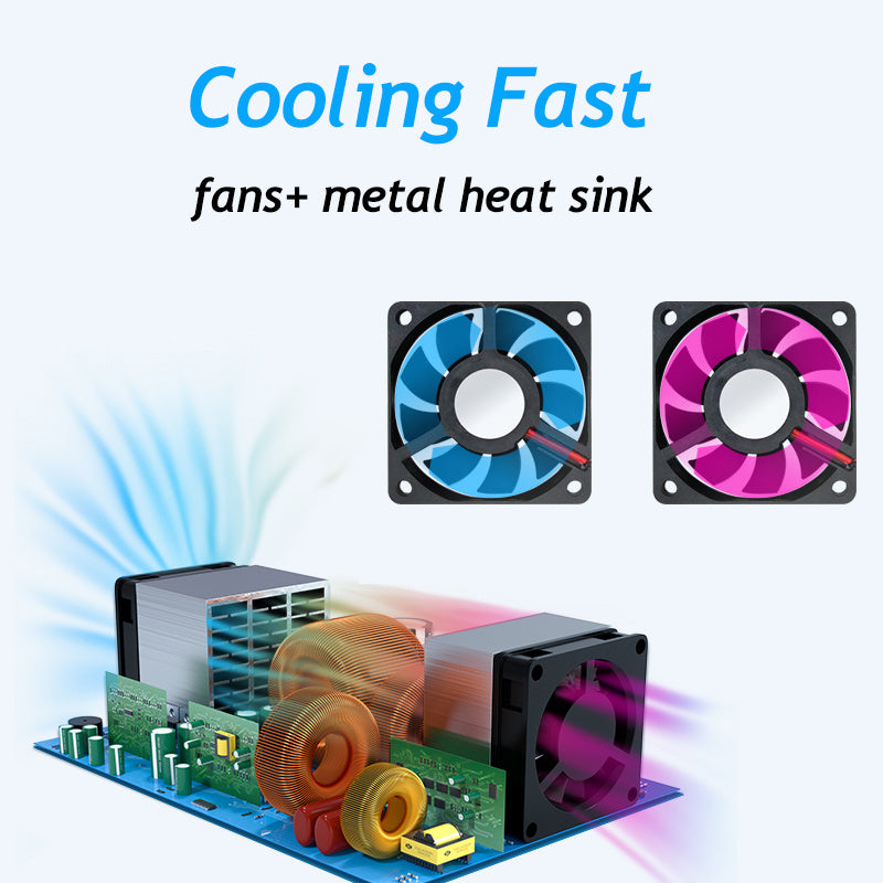 3000W Peak Portable Inverter Power Bank - DC 12V to AC 110V Converter with US Plug - High-Power Car Voltage Transformer for Seamless On-the-Go Charging - Multi-Functional Vehicle Solution