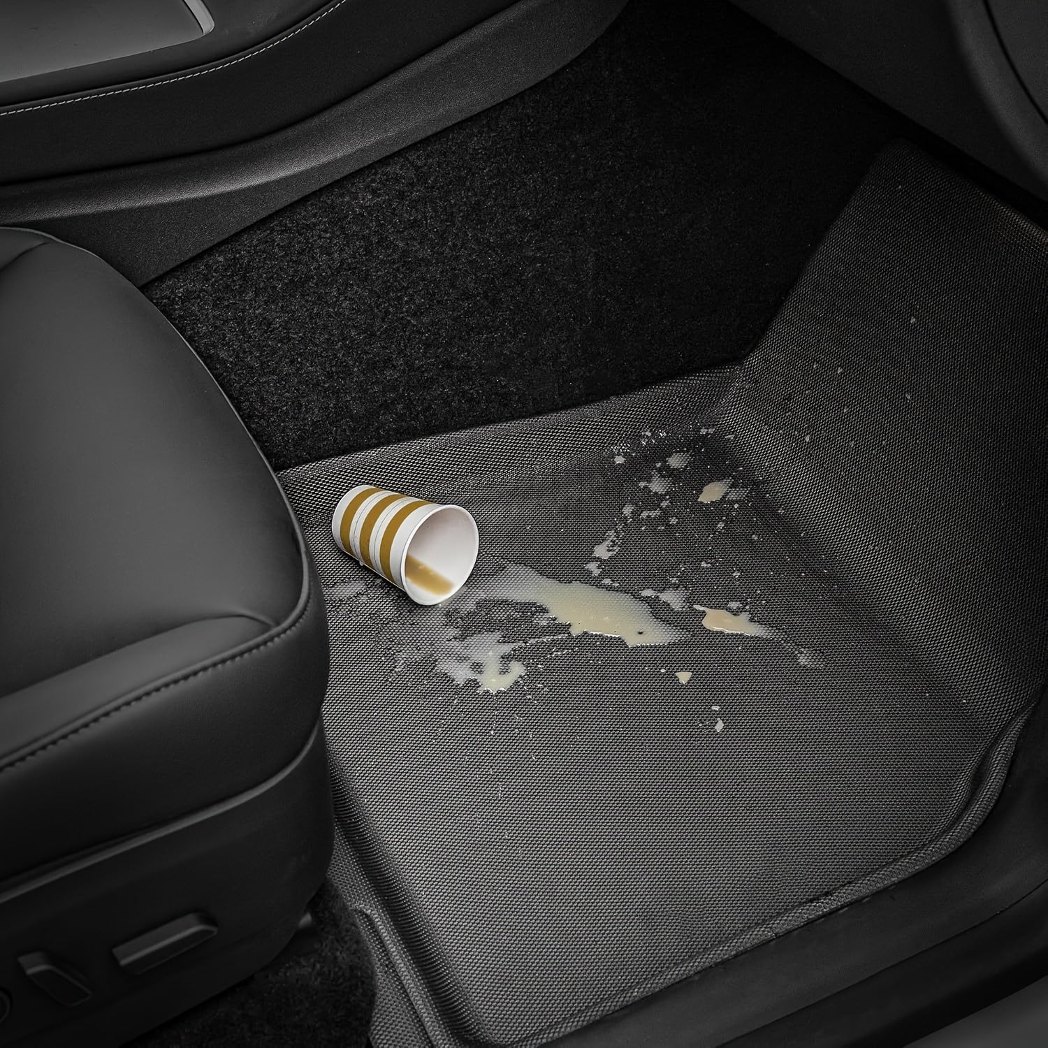 Floor Mats for Tesla Model 3 Highland 2024, All Weather TPR XPE Floor Mats Full Set 1st and 2nd Row, Cargo Liner