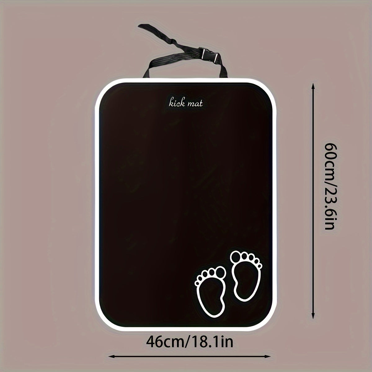 1PC Premium Black Car Seat Back Protection Kick Pad Mat for Ultimate Vehicle Interior Defense