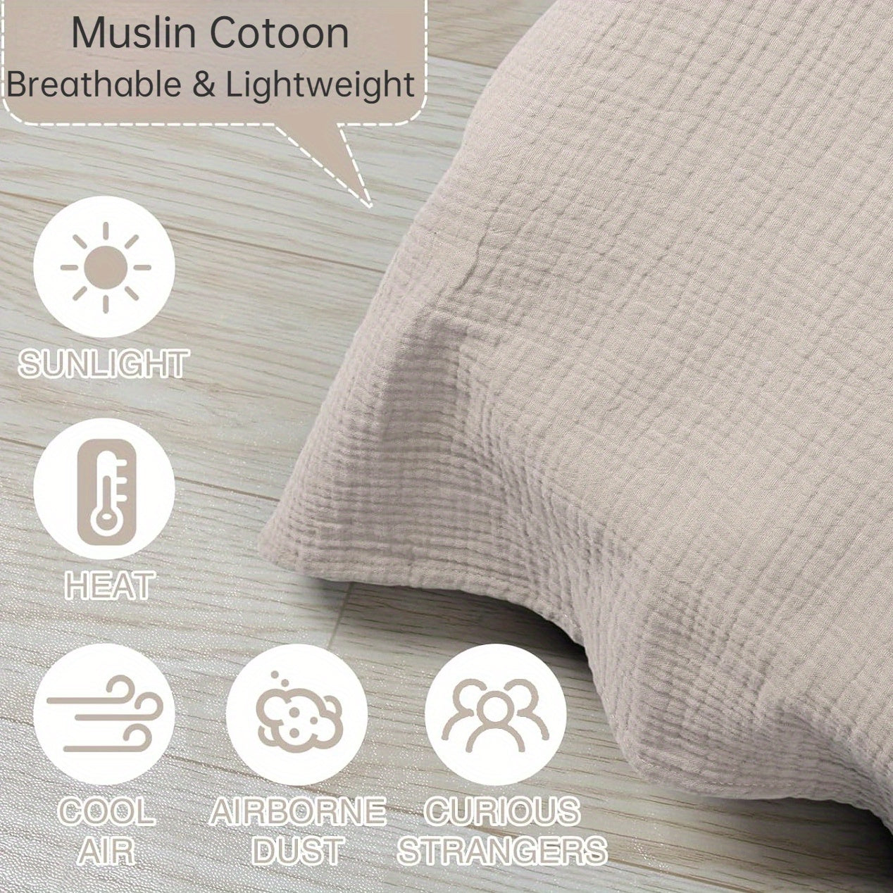 Muslin Car Seat Cover, Carseat Stroller Cover, Breathable & Lightweight Stroller Cover