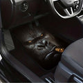 1/4pcs Car Floor Mats, Gorilla Print Car Floor Mats, Front And Rear Seat Floor Mats, Car Decoration Accessories