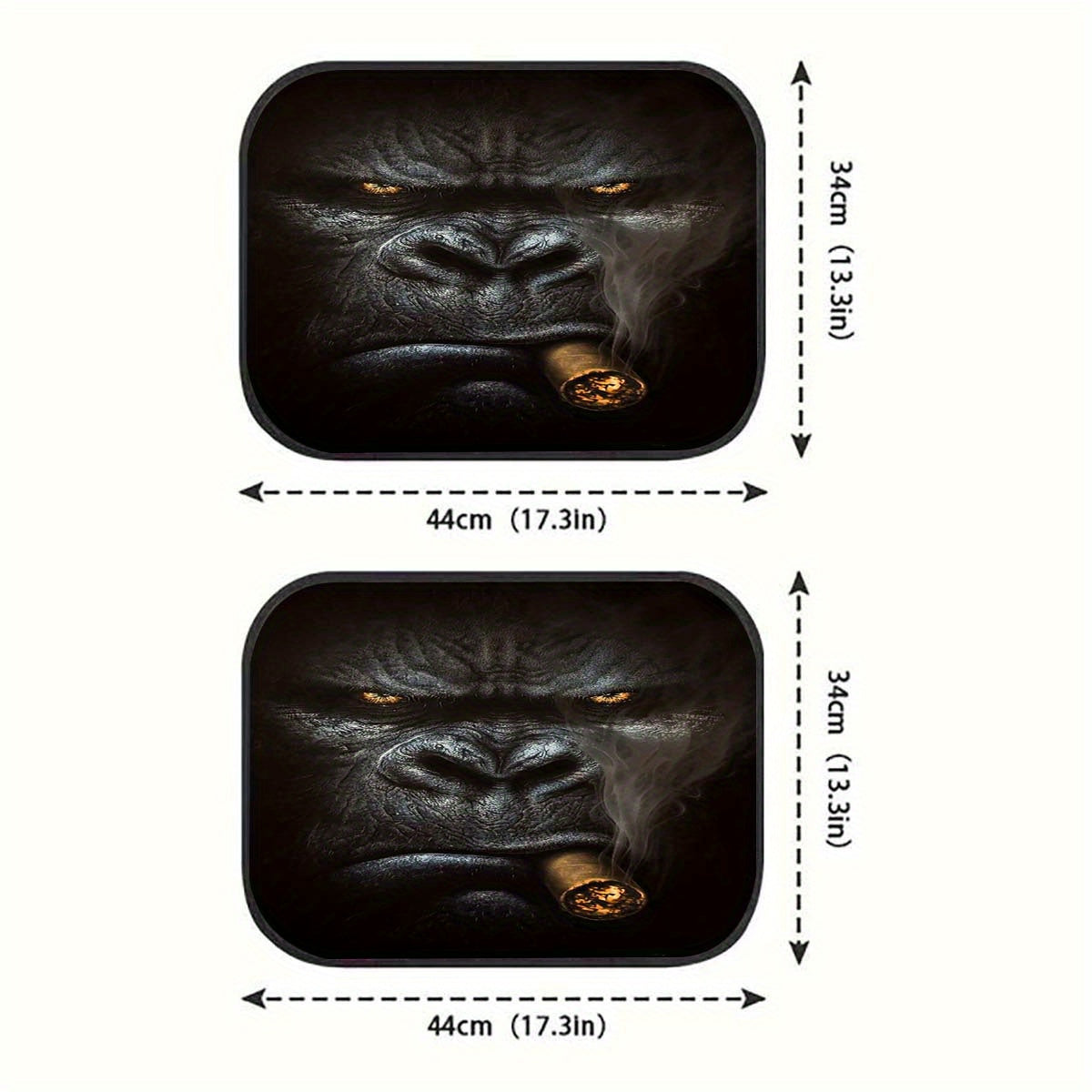 1/4pcs Car Floor Mats, Gorilla Print Car Floor Mats, Front And Rear Seat Floor Mats, Car Decoration Accessories