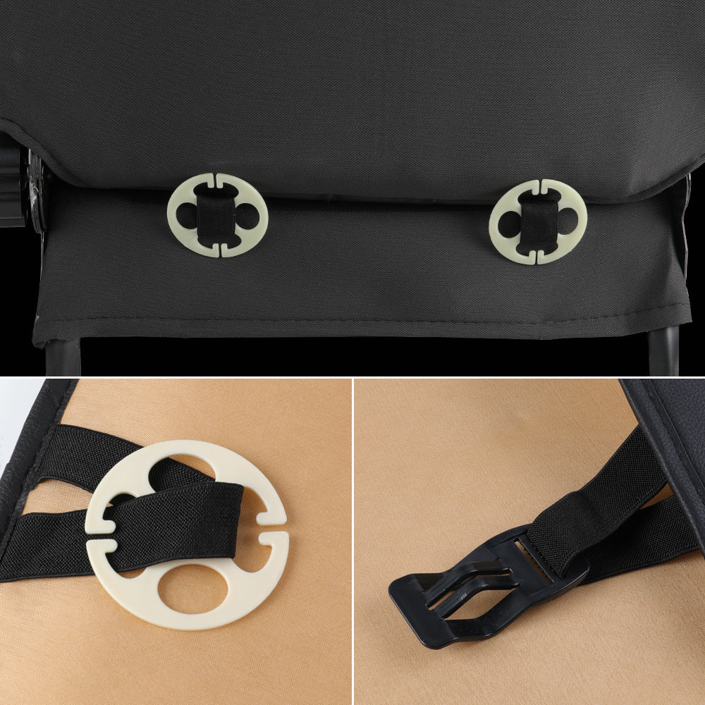 Full Set 5 Seats Car Seat Cover Faux Leather Waterproof Adjustable Rear Bench Pad Full Coverage Seat Cushion Protector Universal fit