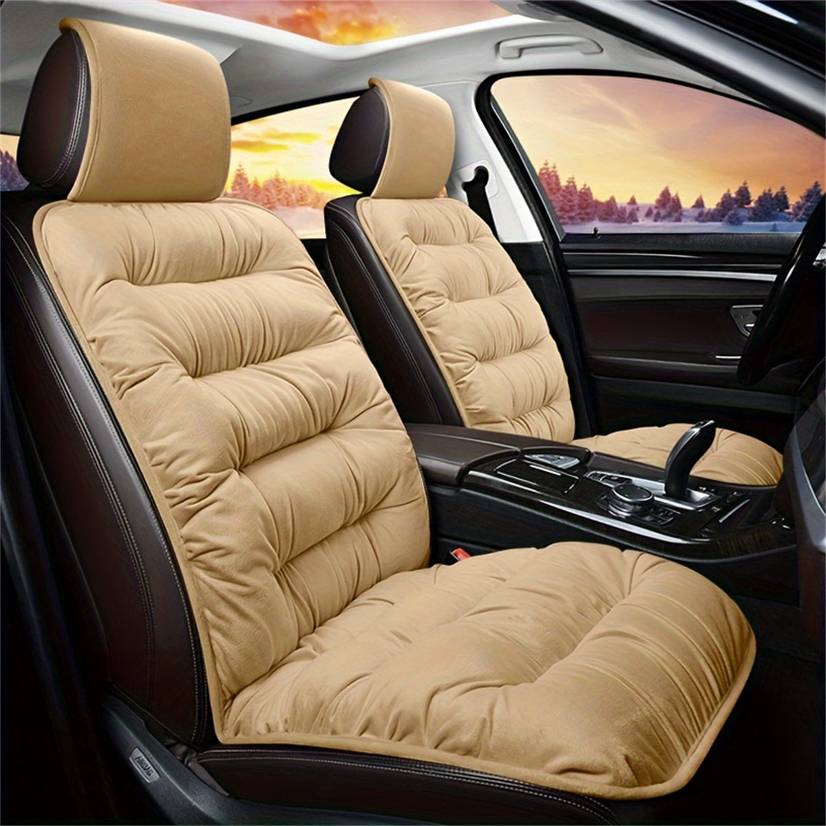 1pc Soft Plush Car Seat Cover, Car Seat Cover Cushion Pad Car Seat Protector Universal Winter Auto Interior Accessories