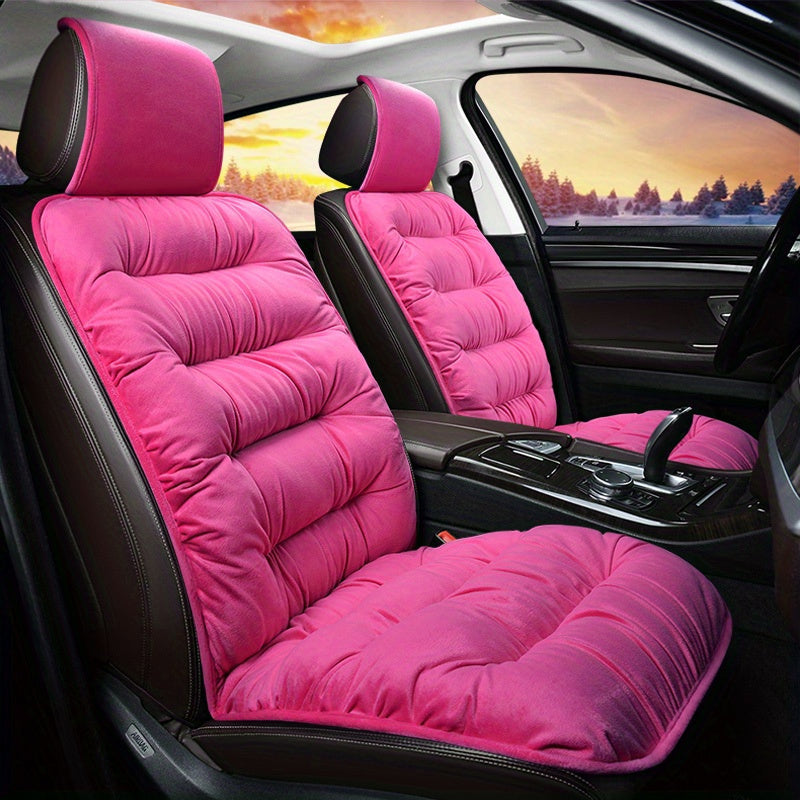 1pc Soft Plush Car Seat Cover, Car Seat Cover Cushion Pad Car Seat Protector Universal Winter Auto Interior Accessories