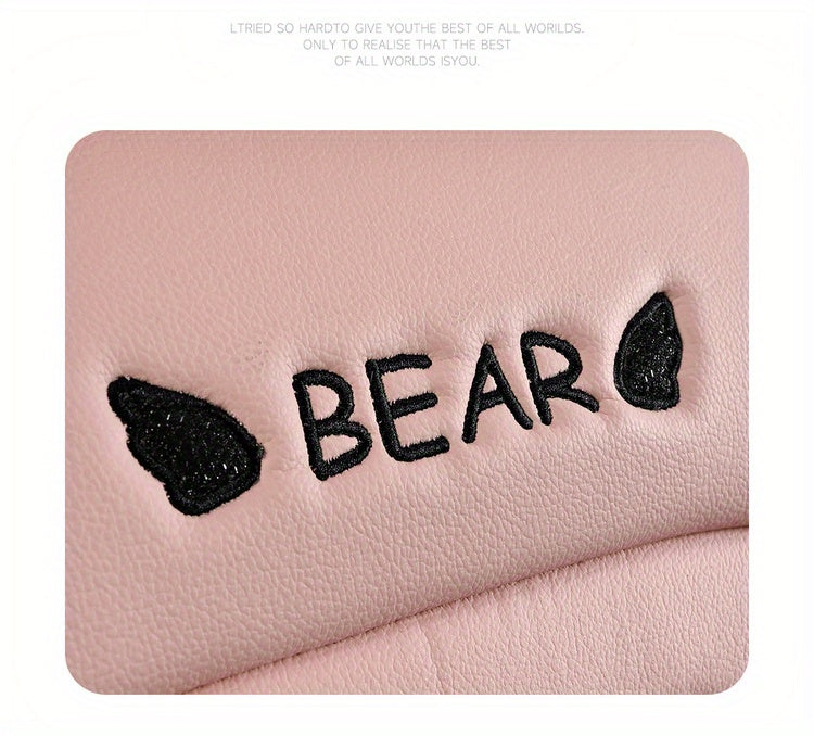 Universal Fit PU Leather Car Seat Covers Set, Cartoon Design, Full Wrap, Non-Washable for Vehicle, All-Season, No Filler - 5 Seats Deluxe Edition