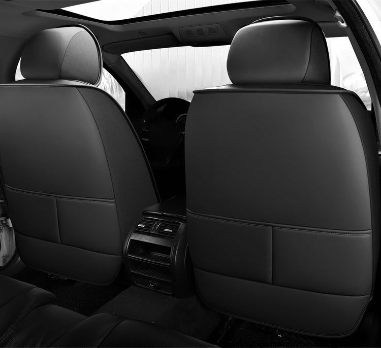 Universal Fit PU Leather Car Seat Covers Set, Cartoon Design, Full Wrap, Non-Washable for Vehicle, All-Season, No Filler - 5 Seats Deluxe Edition