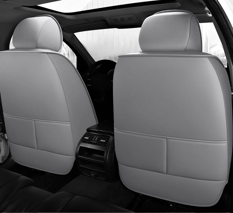 Universal Fit PU Leather Car Seat Covers Set, Cartoon Design, Full Wrap, Non-Washable for Vehicle, All-Season, No Filler - 5 Seats Deluxe Edition