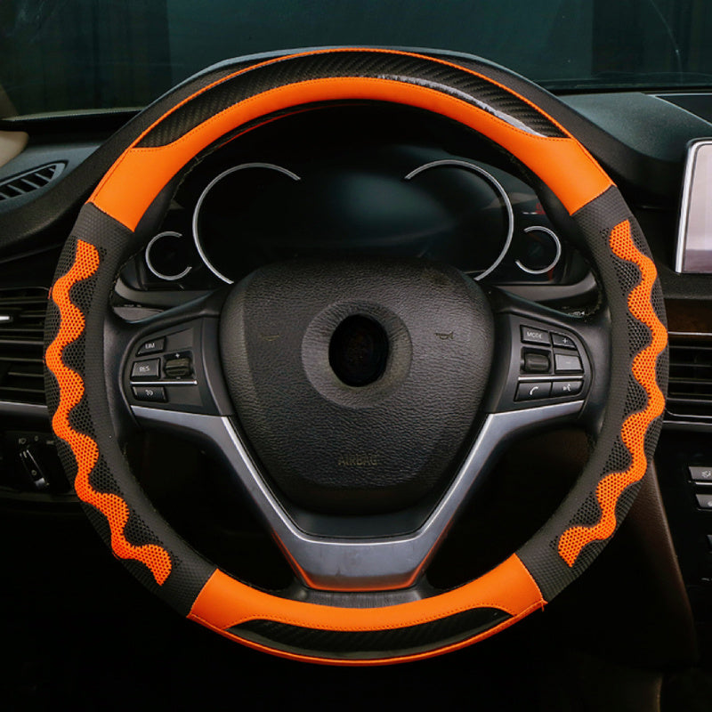 [Universal Anti-slip Steering Wheel Cover] Anti-slip Rubber Honeycomb Steering Wheel Cover, Sweat-Absorbing, Breathable Design, Universal Comfort Grip, Vehicle Accessory