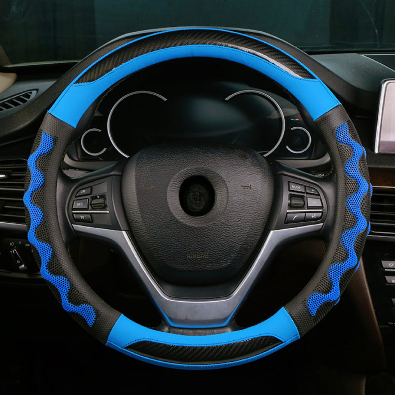[Universal Anti-slip Steering Wheel Cover] Anti-slip Rubber Honeycomb Steering Wheel Cover, Sweat-Absorbing, Breathable Design, Universal Comfort Grip, Vehicle Accessory