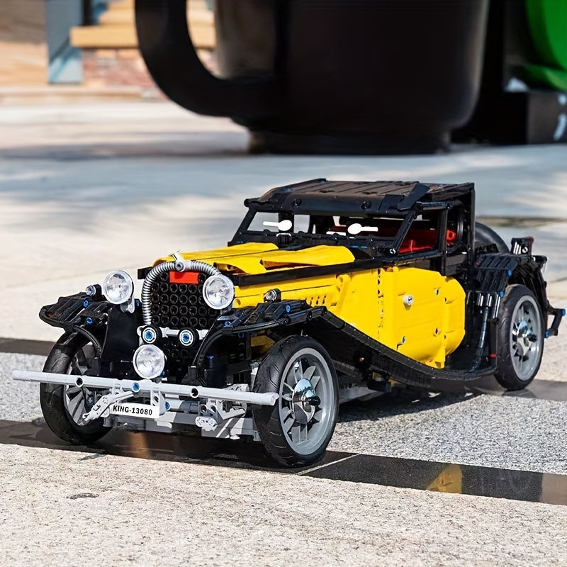 ProBrixx 3564pcs Classic Retro Vintage Car Assembled Building Block Toys, Super Car Building Block, Racing Sports Car, Racer Vehicle Model, Educational Brick Toy Gift, Birthday Gift, Christmas Gift