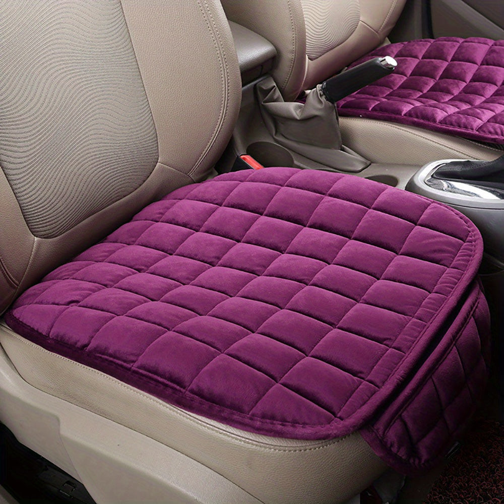 Universal Oval Car Seat Cushion with Polyester Fiber, Sponge Filler, Soft & Breathable, Anti-Slip, Lightweight & Portable, All-Season Protection for Vehicle Seats - Hand Washable