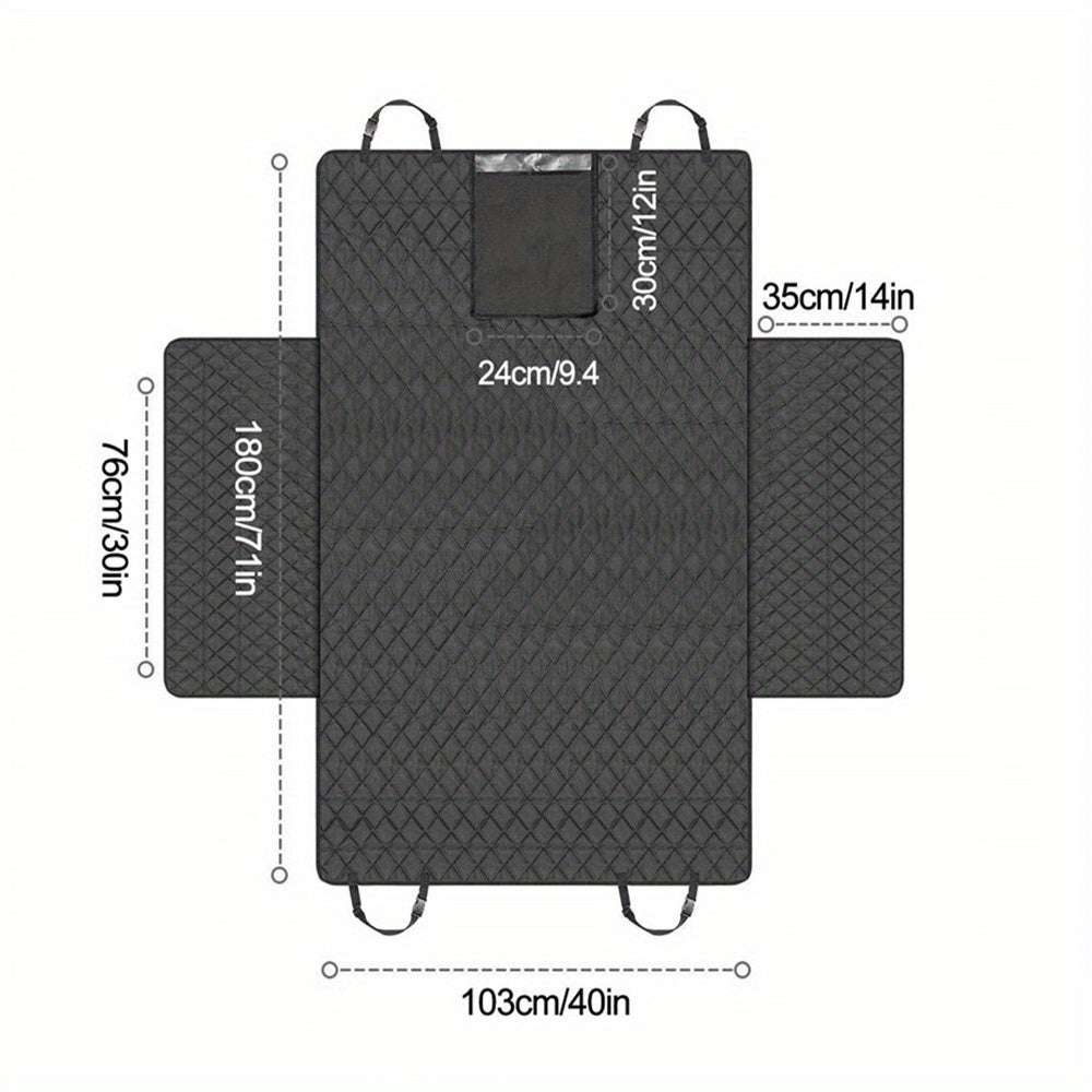 1pc Car Seat Cover, Waterproof Anti-slip Seat Mat For Small, Medium And Large Dogs