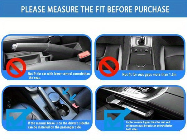 2pcs LED Car Seat Gap Filler with Cup Holder - USB Charging Console Side Storage Organizer & Atmosphere Light for Vehicle Interior Accessories