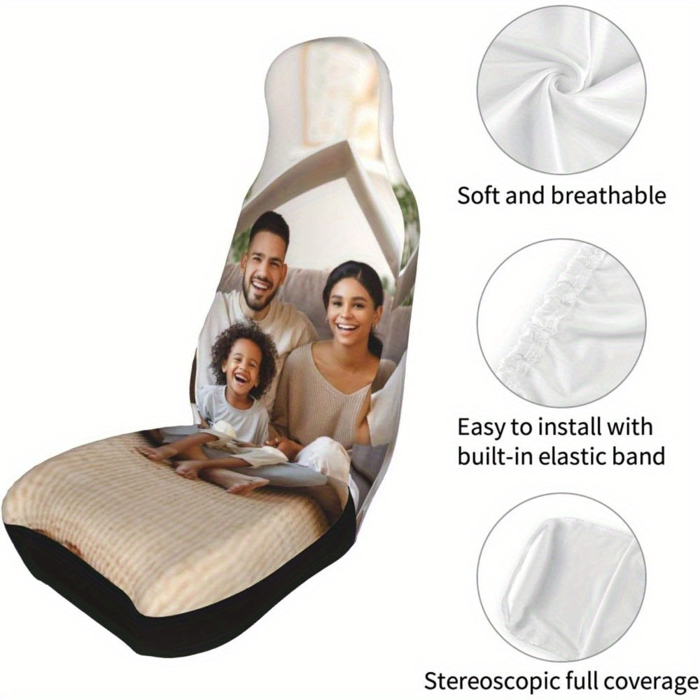 Custom Car Seat Cover - Personalized Design for Your Vehicle - Polyester Fabric