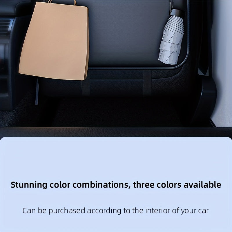 1 Piece Of PU Leather New Car Backrest Storage Bag, Car Seat Backrest Storage Hanging Bag, Rear Shelf Storage Mesh Bag, Universal