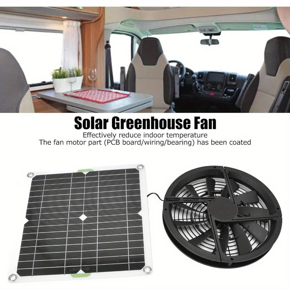 100W Solar Powered Fan Kit - Studio Environment Ventilation Solution for Chicken Coop, Greenhouse, Shed with 3000 RPM Window Exhaust and Durable Housing