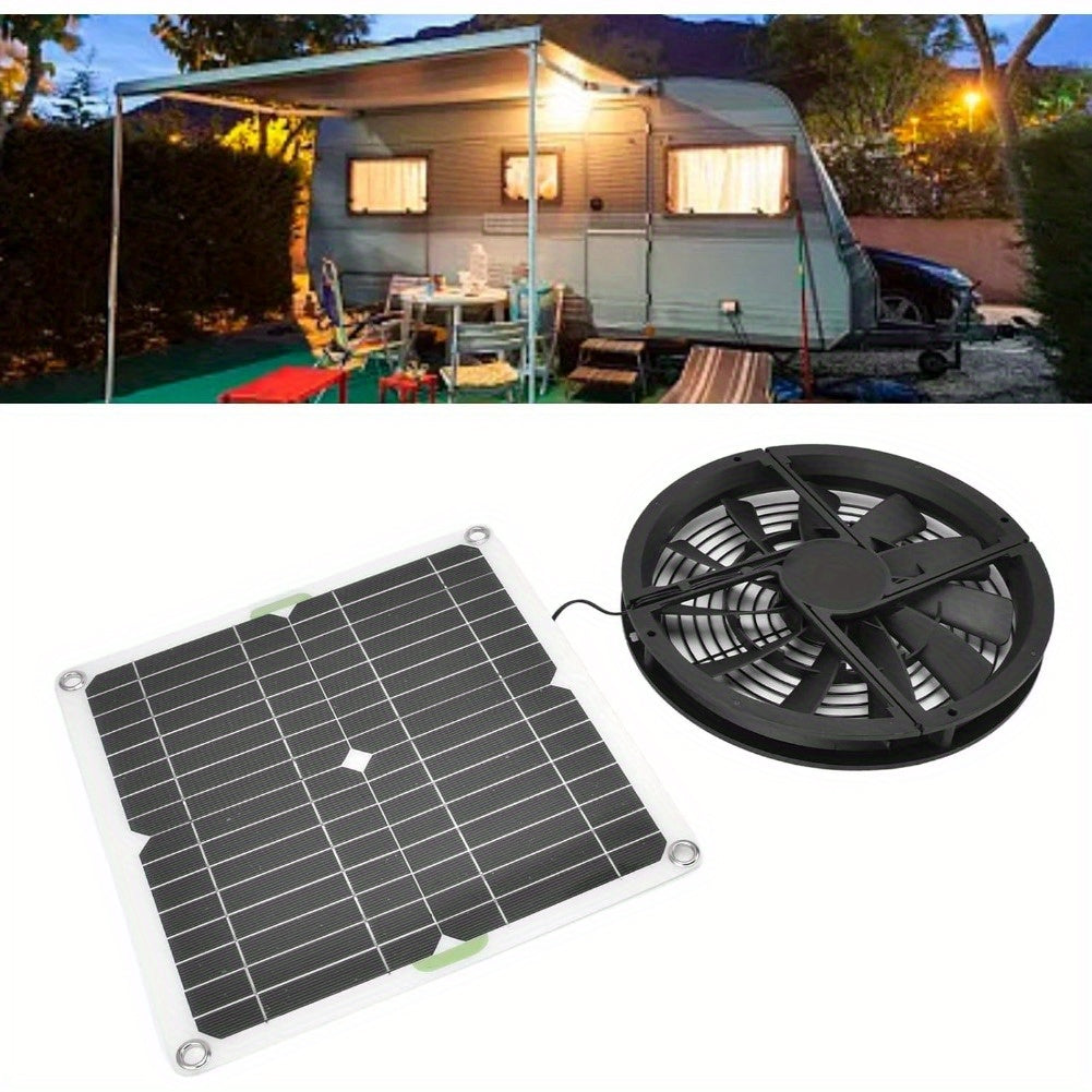 100W Solar Powered Fan Kit - Studio Environment Ventilation Solution for Chicken Coop, Greenhouse, Shed with 3000 RPM Window Exhaust and Durable Housing