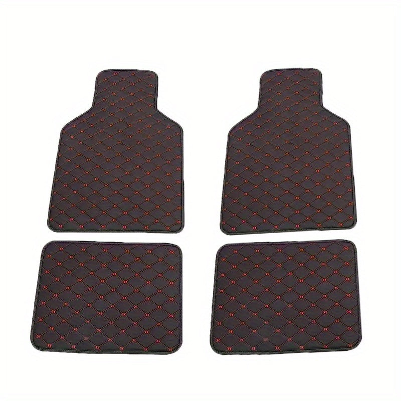 4pcs Car Floor Mats Universal Waterproof Front Rear Full Set Auto Rugs Car Carpet Accessories Interior