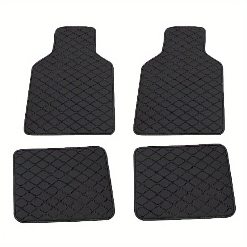 4pcs Car Floor Mats Universal Waterproof Front Rear Full Set Auto Rugs Car Carpet Accessories Interior