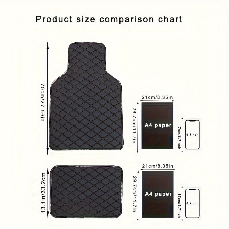 4pcs Car Floor Mats Universal Waterproof Front Rear Full Set Auto Rugs Car Carpet Accessories Interior