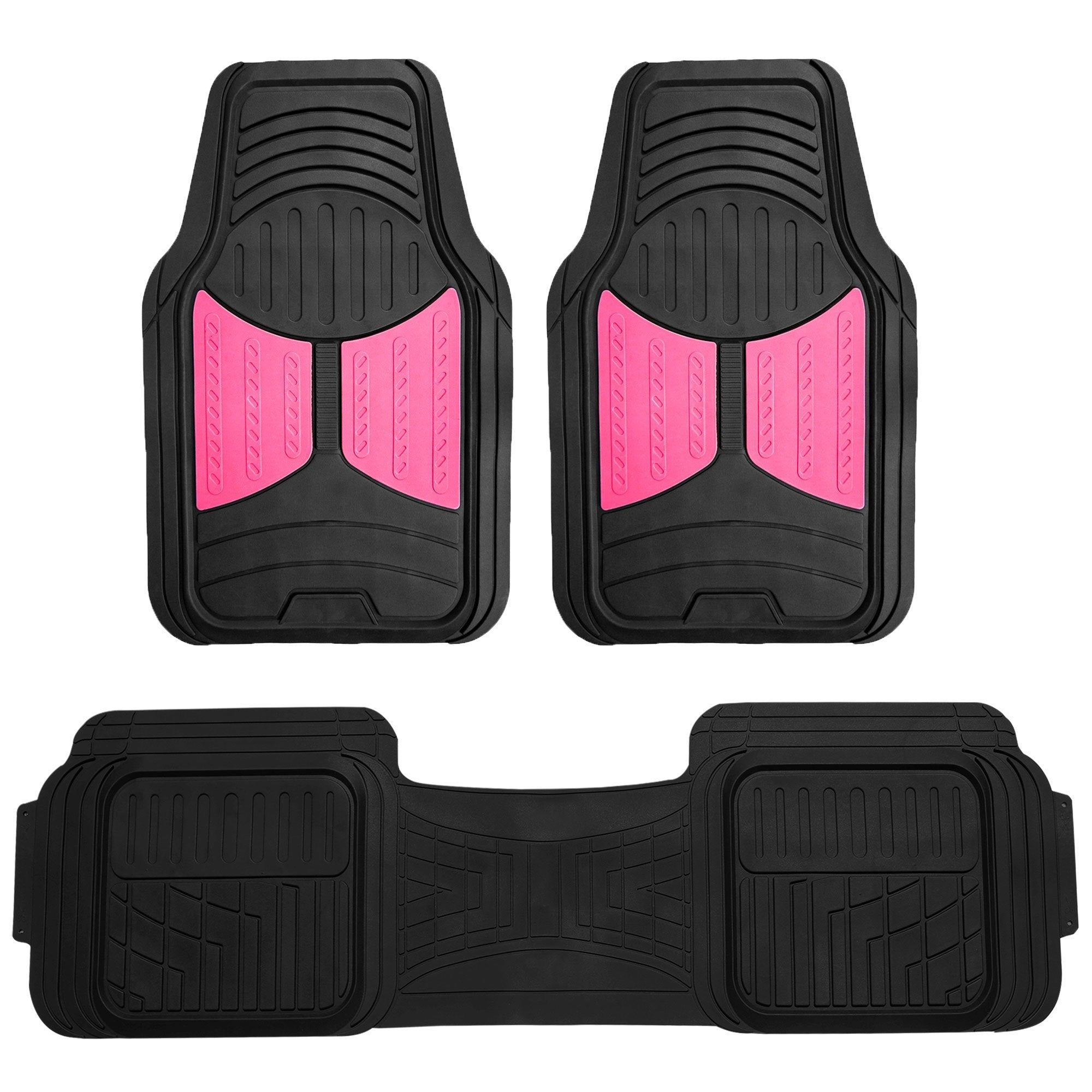 3pcs set 2 Tone Floor Mats for Car SUV Van Universal Fitment 8 Colors